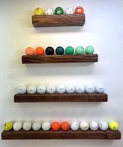Handmade Golf Ball Holder Wall Display Floating Shelf Rack for 5, 7, 9,12 and 15 Golf Balls - Etsy