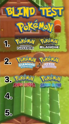 Trouve le jeu Pokémon à partir d'une musique