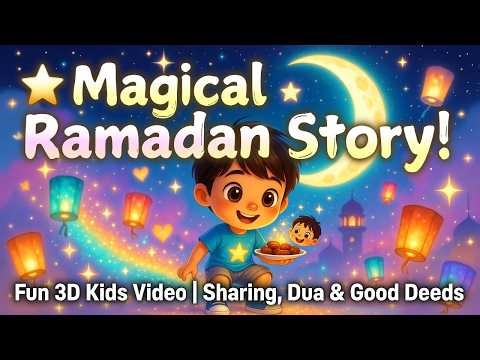 🌙 Magical Ramadan Story for Kids | Sharing Food & Good Deeds in Islam | 3D Animated Short