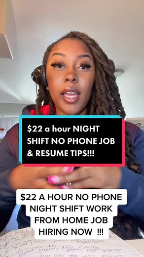 $22 a hour night shift work from home job where you don’t have to answer phone. Text and Chat support only!! #workfromhome #wfh #remotework #remote #FYP #tiktoklive