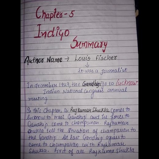 Ch-5 indigo CLASS-12TH FLAMINGO #english #cbse summary in easy words