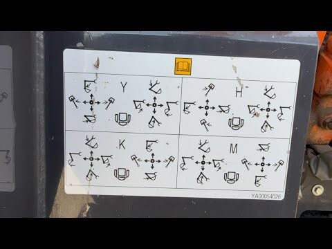 Hitachi 75 MiniExcavator Pattern Control Switch & Legend - Y,H,K & M Controls