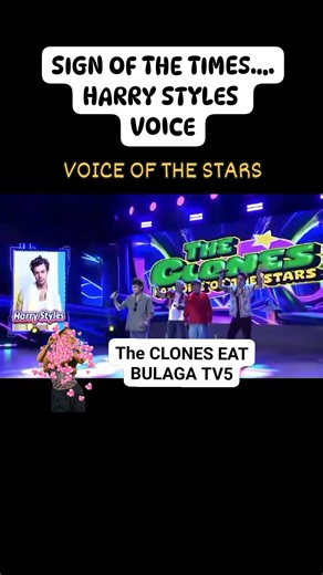 823K views · 27K reactions | * HARRY STYLES VOICE... * SIGN OF THE TIMES - Song * The CLONES EAT BULAGA TV5 #harrystyle #signofthetimes #song #singer #theclones #eatbulagatv5 #singing #contest #FBVIDEO #fbviral #viralfb #viralpost #post | Glessie Alonzo | Facebook