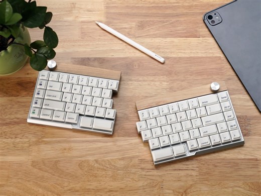 This 75 percent keyboard splits in two and opens up your entire workspace - Yanko Design