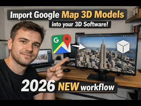 Import Google map 3d models into your 3d software | 2026 NEW workflow