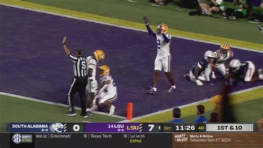 Second carry of the game. 86 yards for Caden Durham. 📺 SEC Network | LSU Football