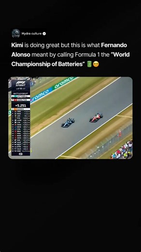 The Real Reason Alonso Called F1 the "World Championship of Batteries" 🔋 #formula1 #memes