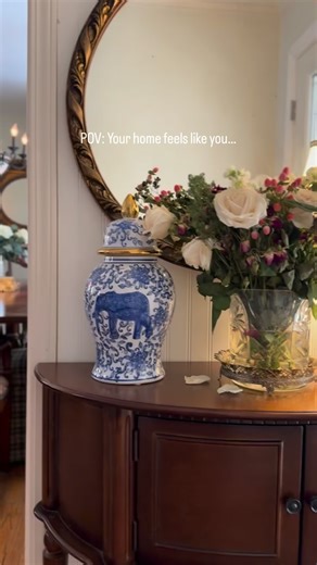 Leslie Rodgers on Instagram: "This is why I shop second hand. And why so many of my things are purchases I made over 25 (!) years ago. I am a homebody. I love being home and I love to be surrounded by things which feel like me. I take my time purchasing unique items for my home and what I buy I buy to last. Those pieces must be timeless, traditional, and sustainable. And that is also why I hate trends, unless I stumble into one because it reflects the timeless charm filled aesthetic I want my ho