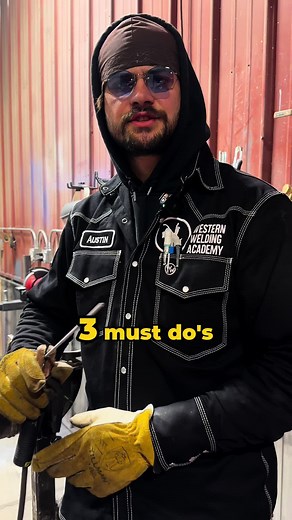 What are the 3 MUST DO'S as a stick welder? 🧑‍🏭🤷‍♂️ #stickwelding #westernweldingacademy #fyp #weldernation bluecollar #skills