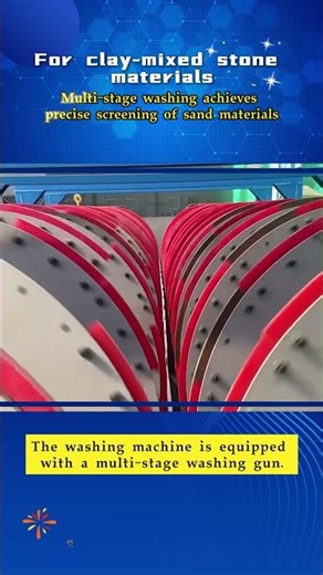 Aimed at clay-mixed stone materials, multi-stage washing and separation achieves precise screening