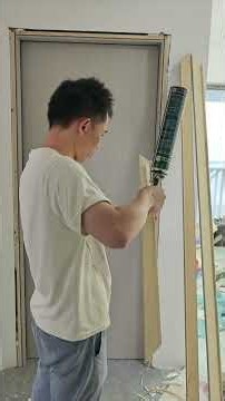 On-site photo of door jambs installed diagonally