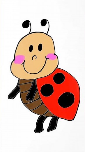 Ladybug Drawing 🐞✨ | Easy Step-by-Step Tutorial for Kids