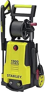 STANLEY Electric Pressure Washer, SHP1900, 1900 Max PSI, 1.3 GPM, Comes with: Spray Gun, High/Low Nozzle Wand, Turbo Nozzle Wand, 20' Hose, 28 oz Detergent Tank and Hose Reel