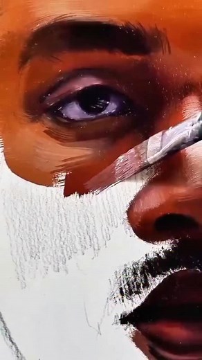 Juicy brushwork and bold color choices energize this portrait, where each stroke reveals the artist’s confident hand. Texture and temperature shifts across the surface give the figure a vivid presence that feels immediate and alive. Via: @lutherpaola 🖼️ Artwork: Expressive Portrait Painting Art by: @rachazzopaints Remarks by: @artartluther #artworkanalysis #paolaluther Art Lessons: @therealatelier 🎨 | Paola Portfolio