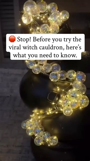 Can we talk about this viral witch cauldron for a sec? 🫶 You’ve seen it. I’ve seen it. We’ve ALL been tempted. So I tested it for us, and here’s the truth: it’s actually really cute and totally doable! 8/10—I’m genuinely impressed with myself 😅 30 minutes, no major fails, and it looks amazing on my porch. But mama, here’s what I want you to hear: just because something is “easy” doesn’t mean it needs to be on YOUR plate right now. You can create an incredible Halloween celebration without addi