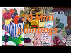 A Creative Study: Collage, Color, and 20 Small Paintings