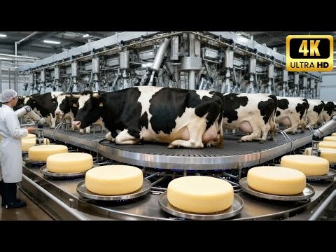 Inside a Giant Cheese Factory 🧀 Milk to Cheese at Massive Scale (Full Process)