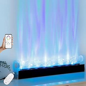 Ocean Wave Projector Light, RGB Color Changing Night Light for Bedroom, Remote Control & APP, Aurora Projector for Living Room, Wall Decor, Ceiling, Bars, Gaming Room, Ambient Lighting - 33inch