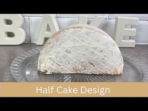 Half cake design : Minimalist cake decorating :Cake decorating for beginners :Simple cake decorating