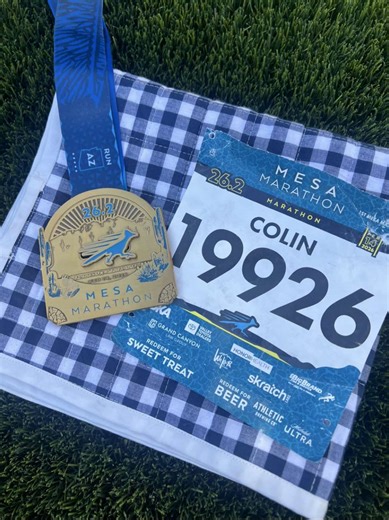 Running husband sewing wife 🏃🏻‍♂️🪡 My husband and I both started these new hobbies around the same time last year, so it felt right to cheer him on with a quilt! ❤️ #sewing #sewingtiktok #marathon #quilting