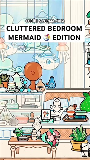 CLUTTERED BUT CUTE MERMAID BEDROOM 🧜‍♀️ ROOM INSPIRATION 4 YOU 🥰