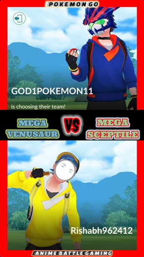 SCEPTILE VS VENUSAUR STRONGEST MEGA STARTER POWER BATTLE POKEMONGO#shorts#pokemongo#anime#game#video