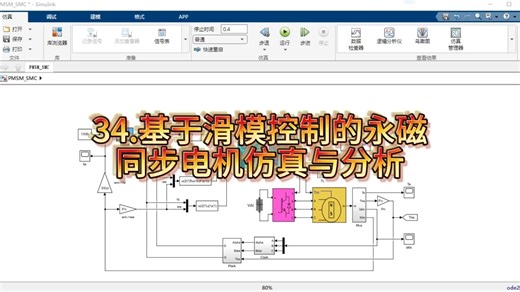 34.基于滑模控制的永磁同步电机仿真与分析