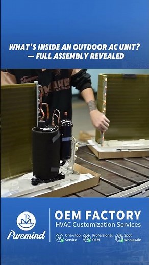 What’s Inside an Outdoor AC Unit? — Full Assembly Revealed#factory