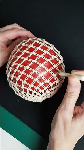 DIY Sphere on Balloon #macrame #shorts