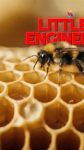 SS Knowledge TV on Instagram: "Bees – The Little Engineers of Nature | The Secret of the Hexagon Bees aren’t called little engineers for nothing 🐝 If you’ve ever looked closely at a honeycomb, you’ve seen that bees always build their cells in a perfect hexagonal shape. But have you ever wondered why? This shape isn’t random — it’s pure geometry and efficiency in action. Known as the Honeycomb Conjecture, this design ensures no wasted space, no wasted material, and no wasted energy. While humans