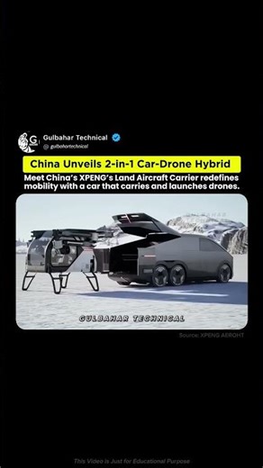 China Unveils 2-in-1 Drone Hybrid Car | Meet XPENG AEROHT Land Aircraft Carrier that carries drones