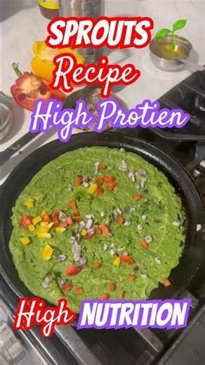 Healthy Sprouts Cheela💕Sprouts recipe✨ easy recipe😋Sprouts Palak Cheela|High Protein Breakfast