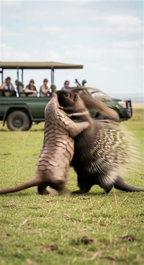 What will happen if a porcupine meets a curious kitten #wildlife #nature #animals