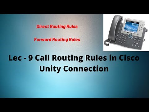 Lec - 9 | Routing Rules in Cisco Unity - Direct and Forward Routing Rule