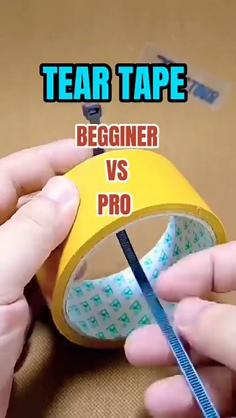 How to Tear Tape Beginner VS Pro - Tape Tearing Challenge! #toolstour #toolstoday #tooltips #toolhack #diycraft #diytips #toolsforlife #toolkit | Toolstour