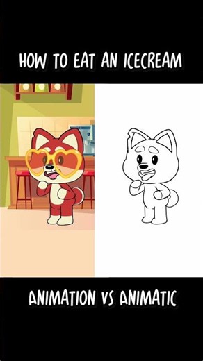 Icecream tutorial Animation VS Animatic #shappysway #animation #funny #2danimation #behindthescene