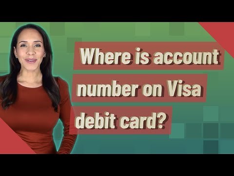 Where is account number on Visa debit card?