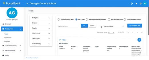 Tagging Test as a benchmark
