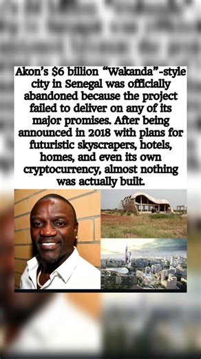 From $6 billion Wakanda style dream to deserted reality #shortfeed #akon #nigeria