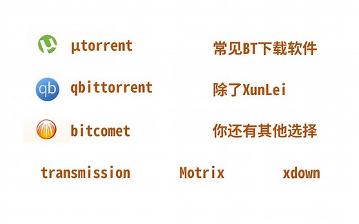 常用BT下载软件，除了xunlei，你还有其他选择