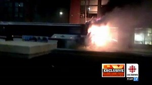 Burning bus
