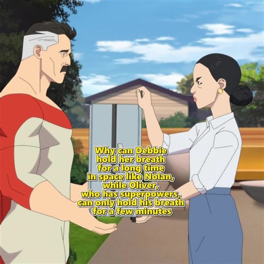 Why can Debbie hold her breath for a long time in space like Nolan, while Oliver, who has superpowers, can only hold his breath for a few minutes#usa#TikTokTVFilmContest#Invincible#fyp