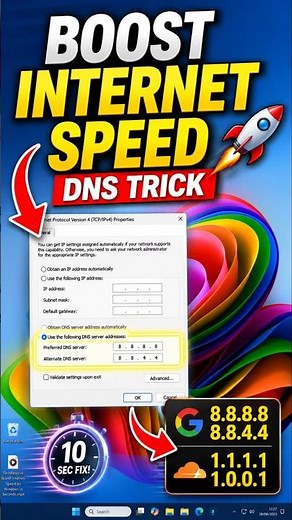 Boost Internet Speed on Windows in Seconds 🚀 | DNS Trick