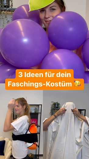 Kurz vorm Faschings-Umzug noch schnell 3 einfache Last Minute Kostüm-Ideen für dich ✌️🤡 Welcher ist dein Favorit? 🍣🍇👻 . #fasching #krapfen #carneval #karneval #clown #sushi #reels #instareels #funnyreels | kronehit