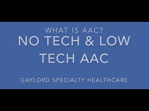 What is AAC? No Tech & Low Tech