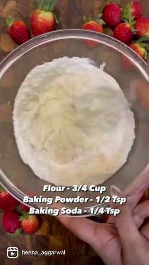 Eggless Strawberry Muffins | Recipe in pinned comment