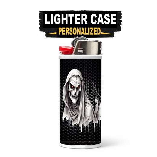 Skull Lighter Case for Bic Lighter – Custom Name Personalized Cover - Etsy