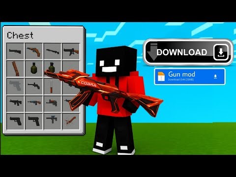 REALISTIC GUNS MOD For MINECRAFT PE 1.21 ( 101% working )