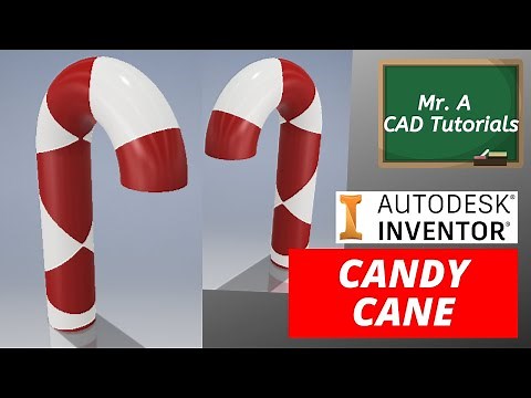 Christmas Candy Cane Autodesk Inventor Tutorial