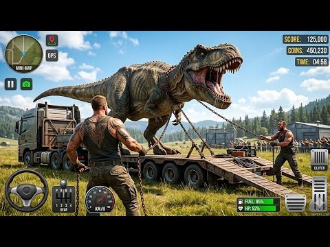 Dangerous Dinosaur Rescue Mission 🦖 Forest Driving 3D | Dino Transport Gameplay